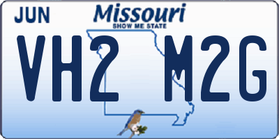 MO license plate VH2M2G
