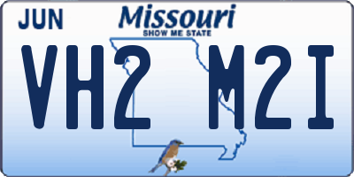 MO license plate VH2M2I
