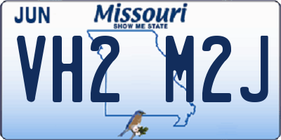 MO license plate VH2M2J
