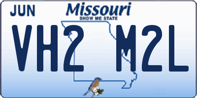 MO license plate VH2M2L