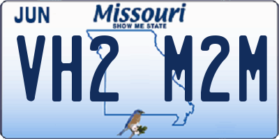 MO license plate VH2M2M
