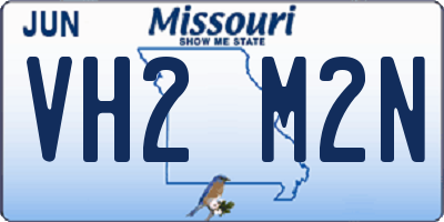 MO license plate VH2M2N