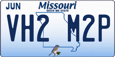 MO license plate VH2M2P