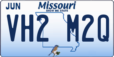 MO license plate VH2M2Q