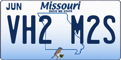 MO license plate VH2M2S