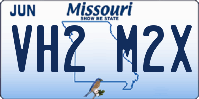 MO license plate VH2M2X