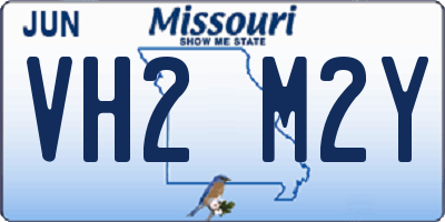 MO license plate VH2M2Y