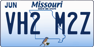 MO license plate VH2M2Z