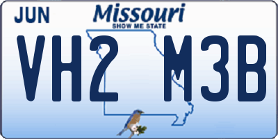 MO license plate VH2M3B