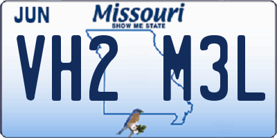 MO license plate VH2M3L