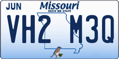 MO license plate VH2M3Q
