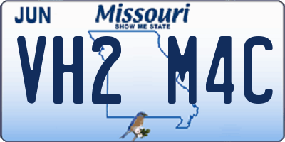 MO license plate VH2M4C