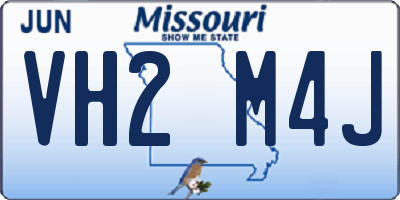 MO license plate VH2M4J