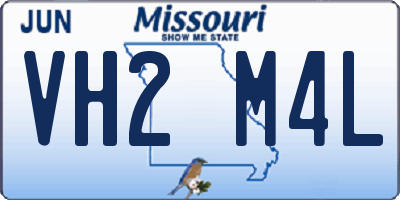 MO license plate VH2M4L
