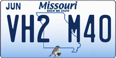 MO license plate VH2M4O