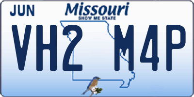 MO license plate VH2M4P