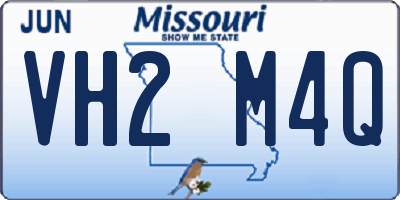 MO license plate VH2M4Q