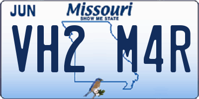 MO license plate VH2M4R