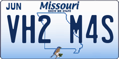 MO license plate VH2M4S