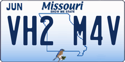 MO license plate VH2M4V