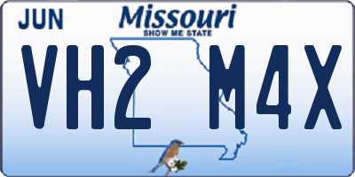MO license plate VH2M4X