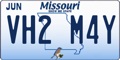 MO license plate VH2M4Y