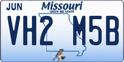 MO license plate VH2M5B