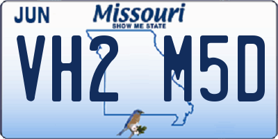 MO license plate VH2M5D