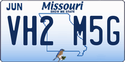 MO license plate VH2M5G