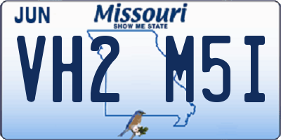 MO license plate VH2M5I