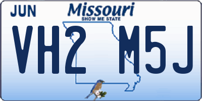 MO license plate VH2M5J