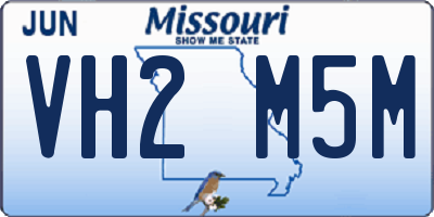 MO license plate VH2M5M
