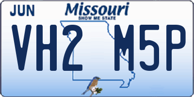 MO license plate VH2M5P