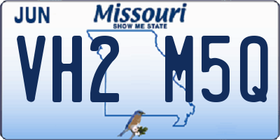 MO license plate VH2M5Q
