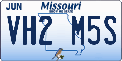 MO license plate VH2M5S