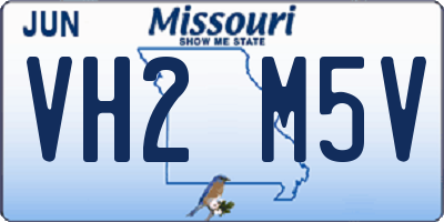 MO license plate VH2M5V