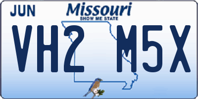 MO license plate VH2M5X