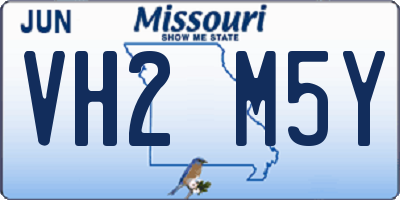 MO license plate VH2M5Y