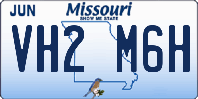 MO license plate VH2M6H