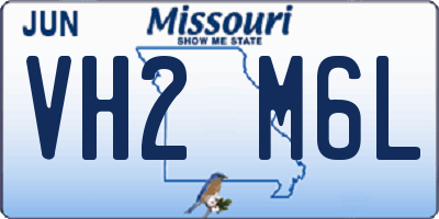 MO license plate VH2M6L