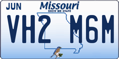 MO license plate VH2M6M