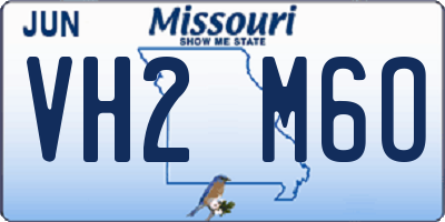 MO license plate VH2M6O