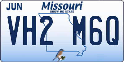MO license plate VH2M6Q