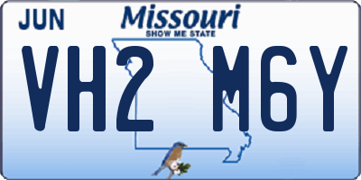MO license plate VH2M6Y