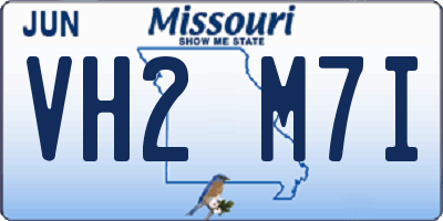 MO license plate VH2M7I