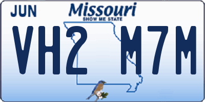 MO license plate VH2M7M