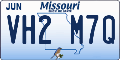 MO license plate VH2M7Q