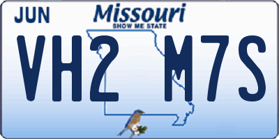 MO license plate VH2M7S