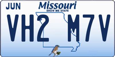 MO license plate VH2M7V