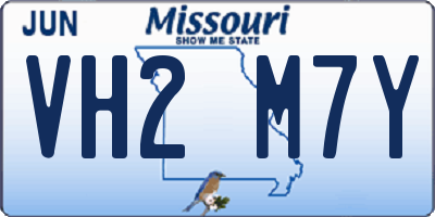 MO license plate VH2M7Y